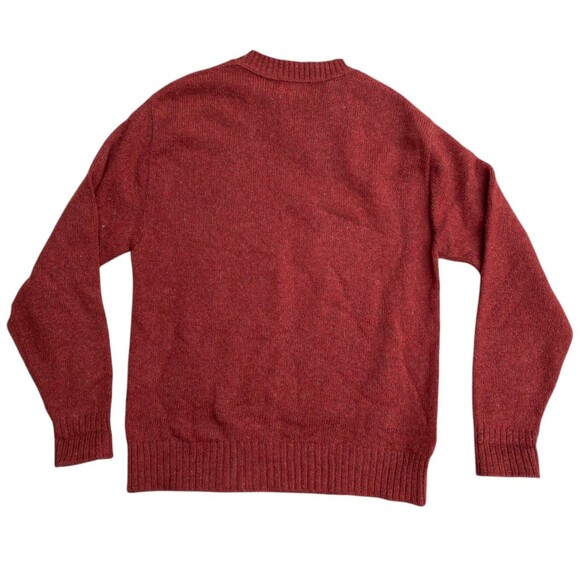 Vintage Robert Bruce unisex size L rust orange wool pullover sweater - Picture 2 of 7